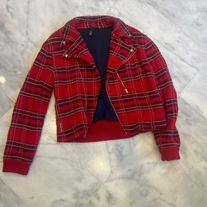 Marc by Marc Jacobs XL plaid bomber